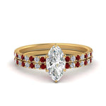 Load image into Gallery viewer, hidden-halo-half-way-marquise-cut-diamond-wedding-ring-set-with-ruby-in-FD9168MQGRUDRANGLE3-NL-YG
