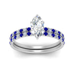 Load image into Gallery viewer, hidden-halo-half-way-marquise-cut-diamond-wedding-ring-set-with-sapphire-in-FD9168MQGSABLANGLE3-NL-WG
