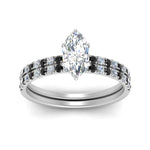 Load image into Gallery viewer, hidden-halo-half-way-marquise-cut-wedding-ring-set-with-black-diamond-in-FD9168MQGBLACKANGLE3-NL-WG
