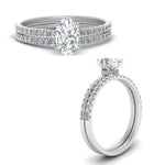 Load image into Gallery viewer, hidden-halo-half-way-oval-shaped-diamond-wedding-ring-set-in-FD9168OVANGLE3-NL-WG
