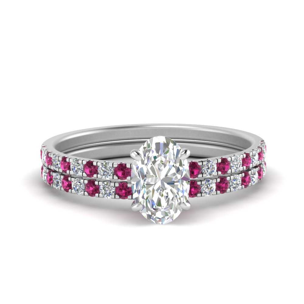 hidden-halo-half-way-oval-shaped-diamond-wedding-ring-set-with-pink-sapphire-in-FD9168OVGSADRPIANGLE3-NL-WG
