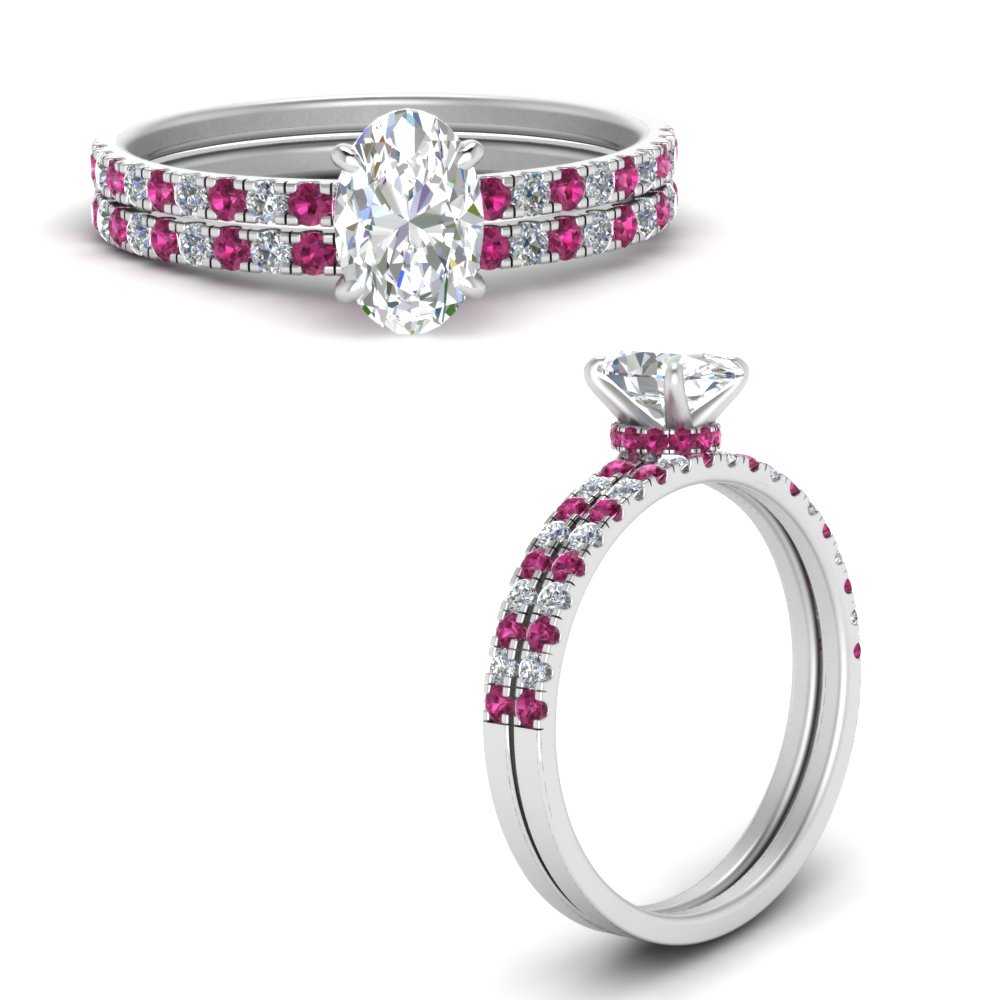 hidden-halo-half-way-oval-shaped-diamond-wedding-ring-set-with-pink-sapphire-in-FD9168OVGSADRPIANGLE3-NL-WG