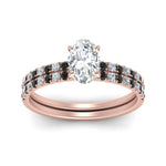 Load image into Gallery viewer, hidden-halo-half-way-oval-shaped-wedding-ring-set-with-black-diamond-in-FD9168OVGBLACKANGLE3-NL-RG

