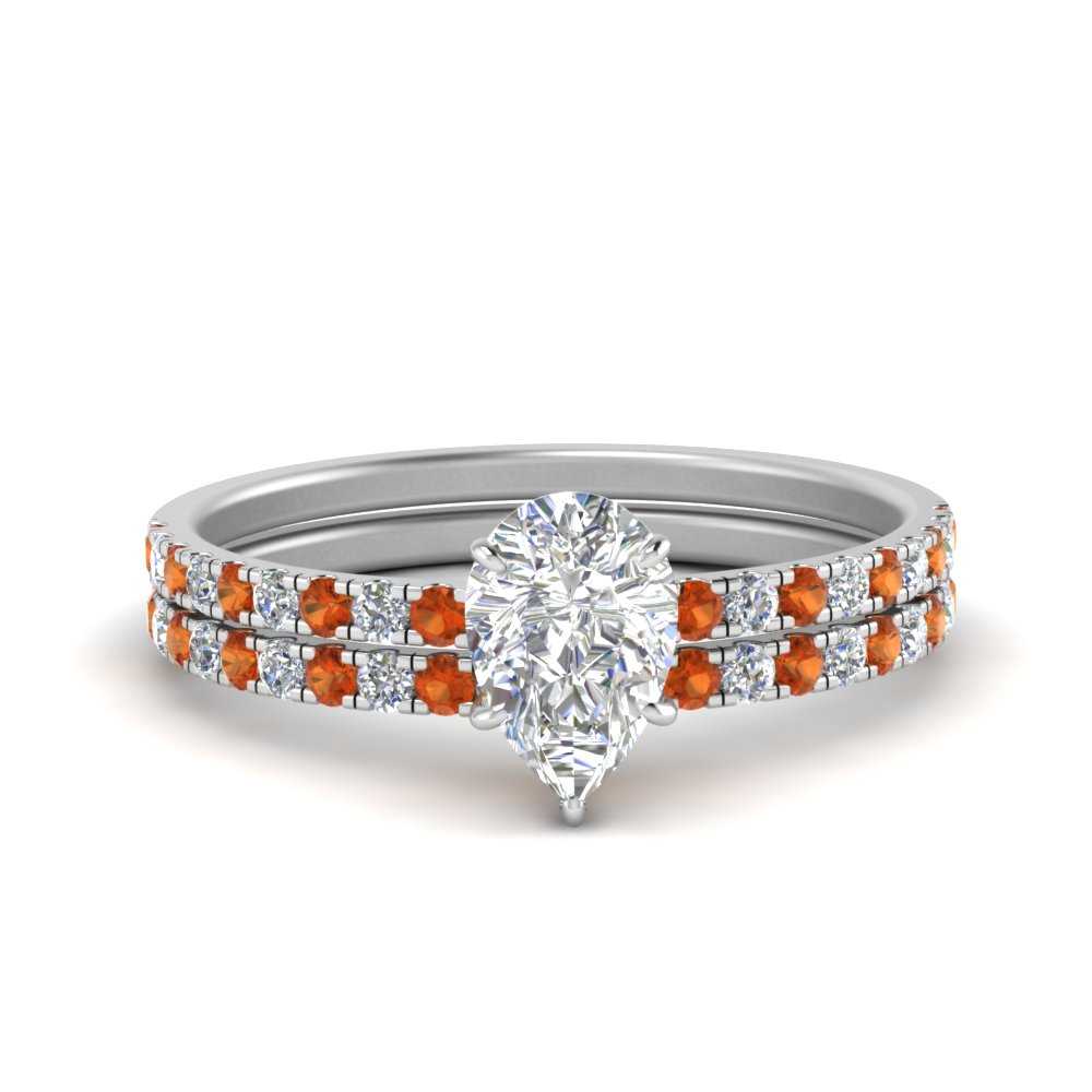 hidden-halo-half-way-pear-shaped-diamond-wedding-ring-set-with-orange-sapphire-in-FD9168PEGSAORANGLE3-NL-WG