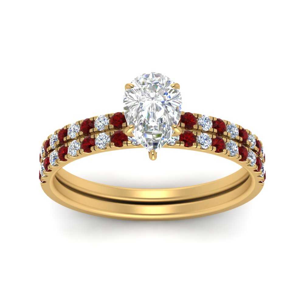 hidden-halo-half-way-pear-shaped-diamond-wedding-ring-set-with-ruby-in-FD9168PEGRUDRANGLE3-NL-YG