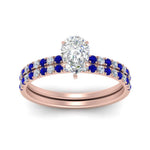 Load image into Gallery viewer, hidden-halo-half-way-pear-shaped-diamond-wedding-ring-set-with-sapphire-in-FD9168PEGSABLANGLE3-NL-RG
