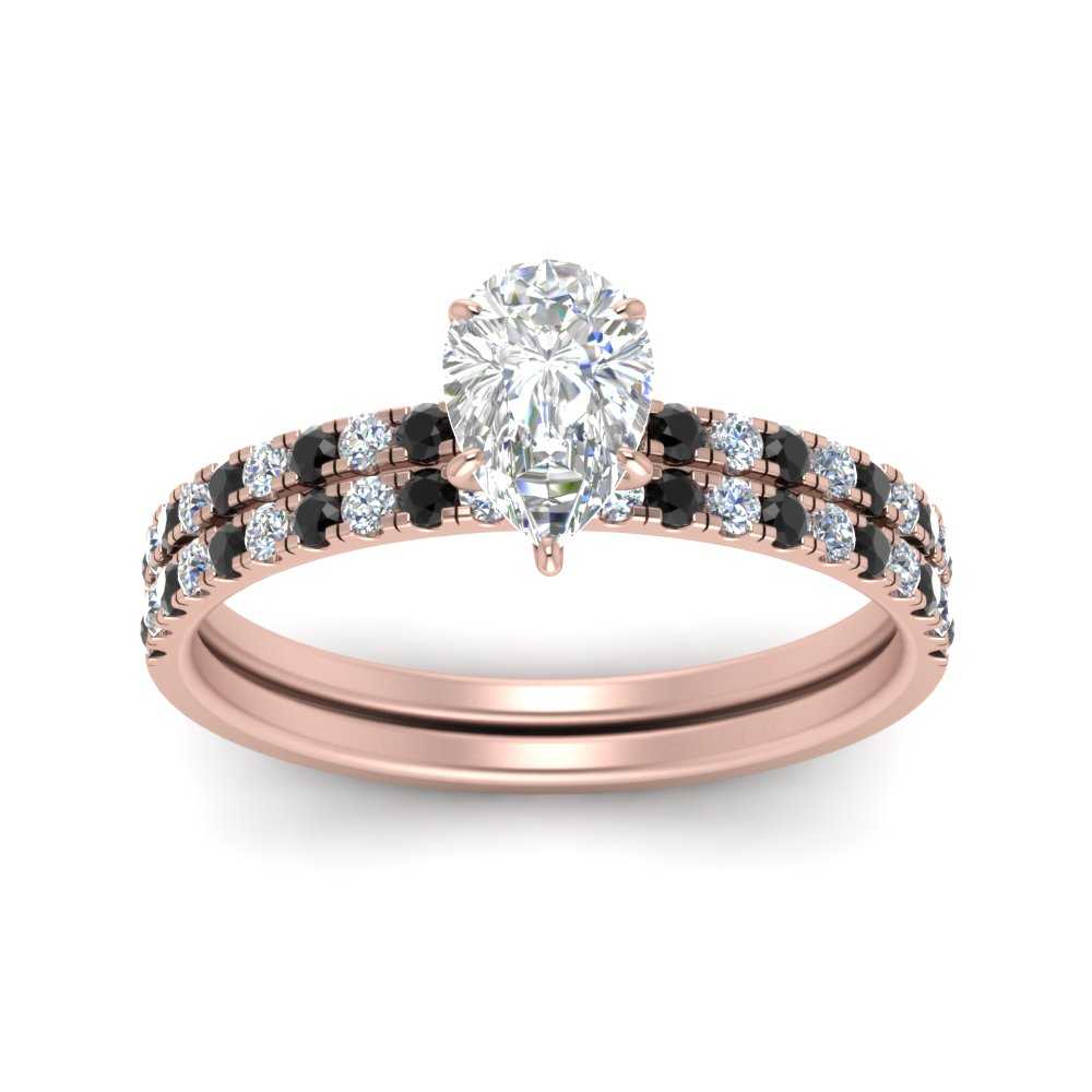 hidden-halo-half-way-pear-shaped-wedding-ring-set-with-black-diamond-in-FD9168PEGBLACKANGLE3-NL-RG
