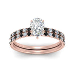 Load image into Gallery viewer, hidden-halo-half-way-pear-shaped-wedding-ring-set-with-black-diamond-in-FD9168PEGBLACKANGLE3-NL-RG
