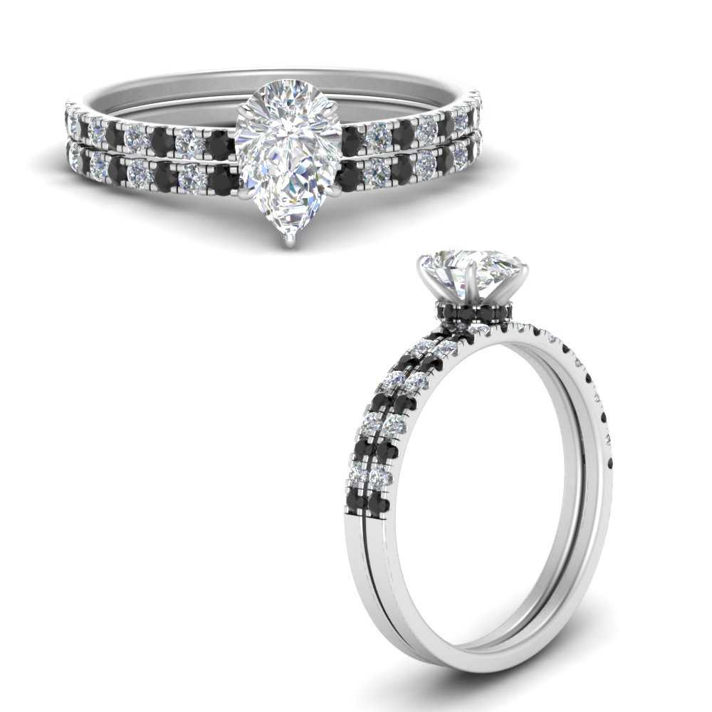 hidden-halo-half-way-pear-shaped-wedding-ring-set-with-black-diamond-in-FD9168PEGBLACKANGLE3-NL-WG