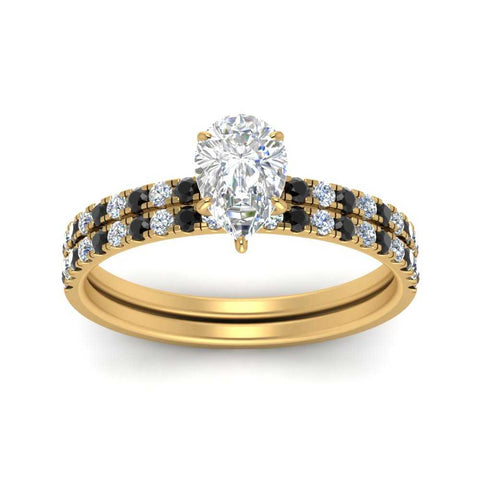 hidden-halo-half-way-pear-shaped-wedding-ring-set-with-black-diamond-in-FD9168PEGBLACKANGLE3-NL-YG