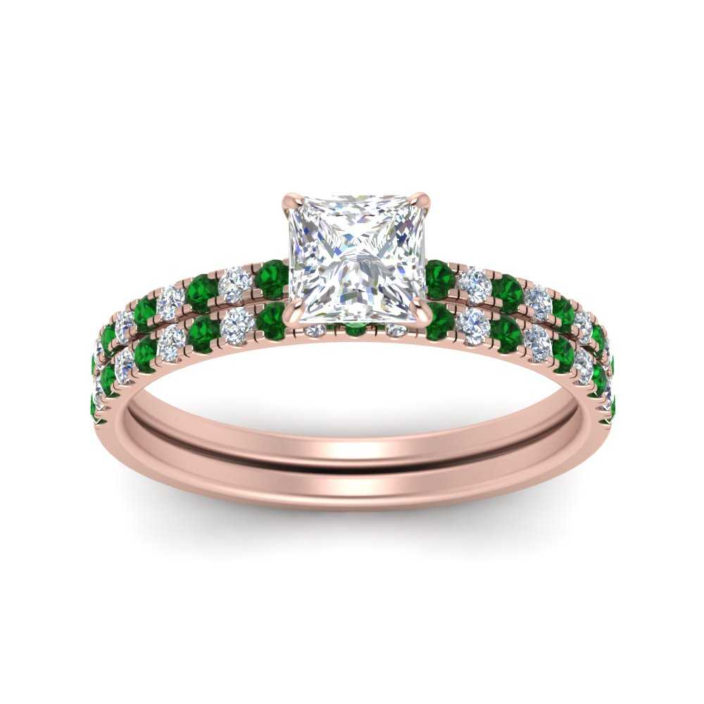 hidden-halo-half-way-princess-cut-diamond-wedding-ring-set-with-emerald-in-FD9168PRGEMGRANGLE3-NL-RG
