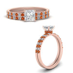 Load image into Gallery viewer, hidden-halo-half-way-princess-cut-diamond-wedding-ring-set-with-orange-sapphire-in-FD9168PRGSAORANGLE3-NL-RG
