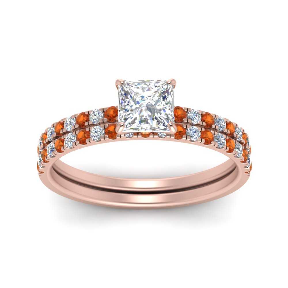 hidden-halo-half-way-princess-cut-diamond-wedding-ring-set-with-orange-sapphire-in-FD9168PRGSAORANGLE3-NL-RG