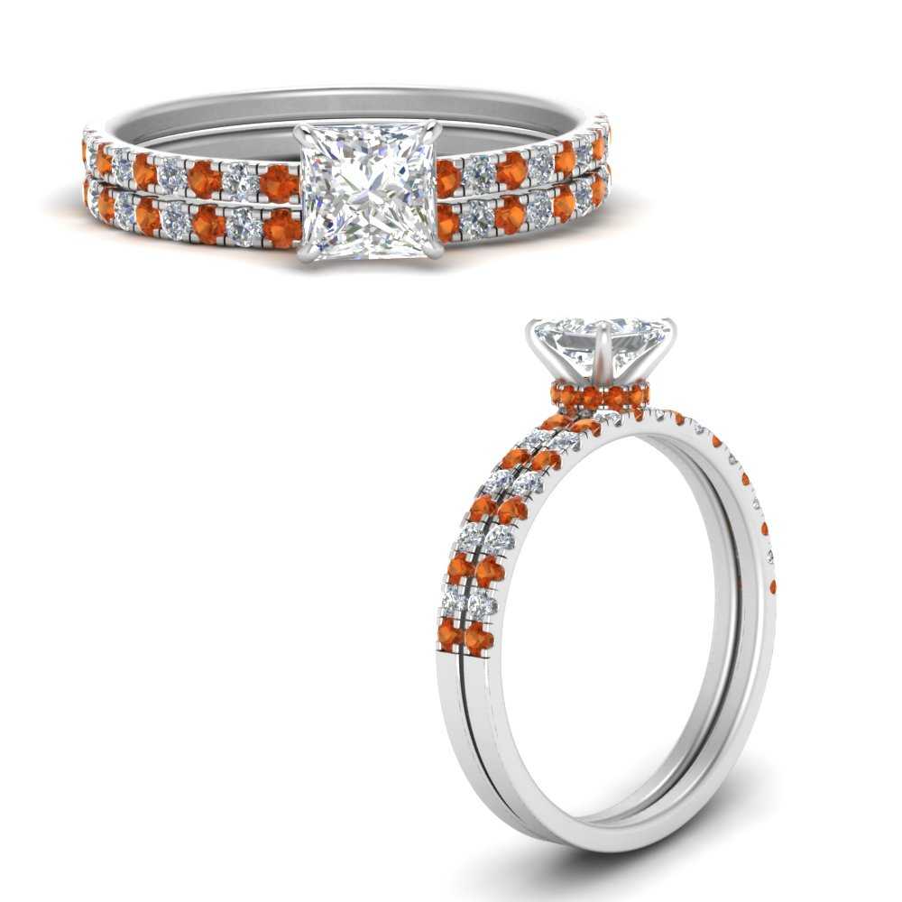 hidden-halo-half-way-princess-cut-diamond-wedding-ring-set-with-orange-sapphire-in-FD9168PRGSAORANGLE3-NL-WG