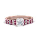 Load image into Gallery viewer, hidden-halo-half-way-princess-cut-diamond-wedding-ring-set-with-pink-sapphire-in-FD9168PRGSADRPIANGLE3-NL-RG
