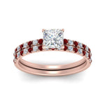 Load image into Gallery viewer, hidden-halo-half-way-princess-cut-diamond-wedding-ring-set-with-ruby-in-FD9168PRGRUDRANGLE3-NL-RG

