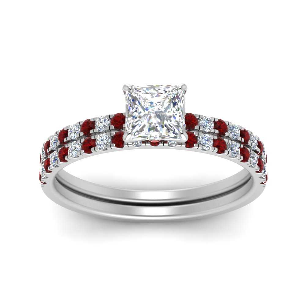hidden-halo-half-way-princess-cut-diamond-wedding-ring-set-with-ruby-in-FD9168PRGRUDRANGLE3-NL-WG