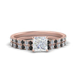 Load image into Gallery viewer, hidden-halo-half-way-princess-cut-wedding-ring-set-with-black-diamond-in-FD9168PRGBLACKANGLE3-NL-RG
