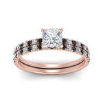 Load image into Gallery viewer, hidden-halo-half-way-princess-cut-wedding-ring-set-with-black-diamond-in-FD9168PRGBLACKANGLE3-NL-RG
