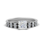 Load image into Gallery viewer, hidden-halo-half-way-princess-cut-wedding-ring-set-with-black-diamond-in-FD9168PRGBLACKANGLE3-NL-WG
