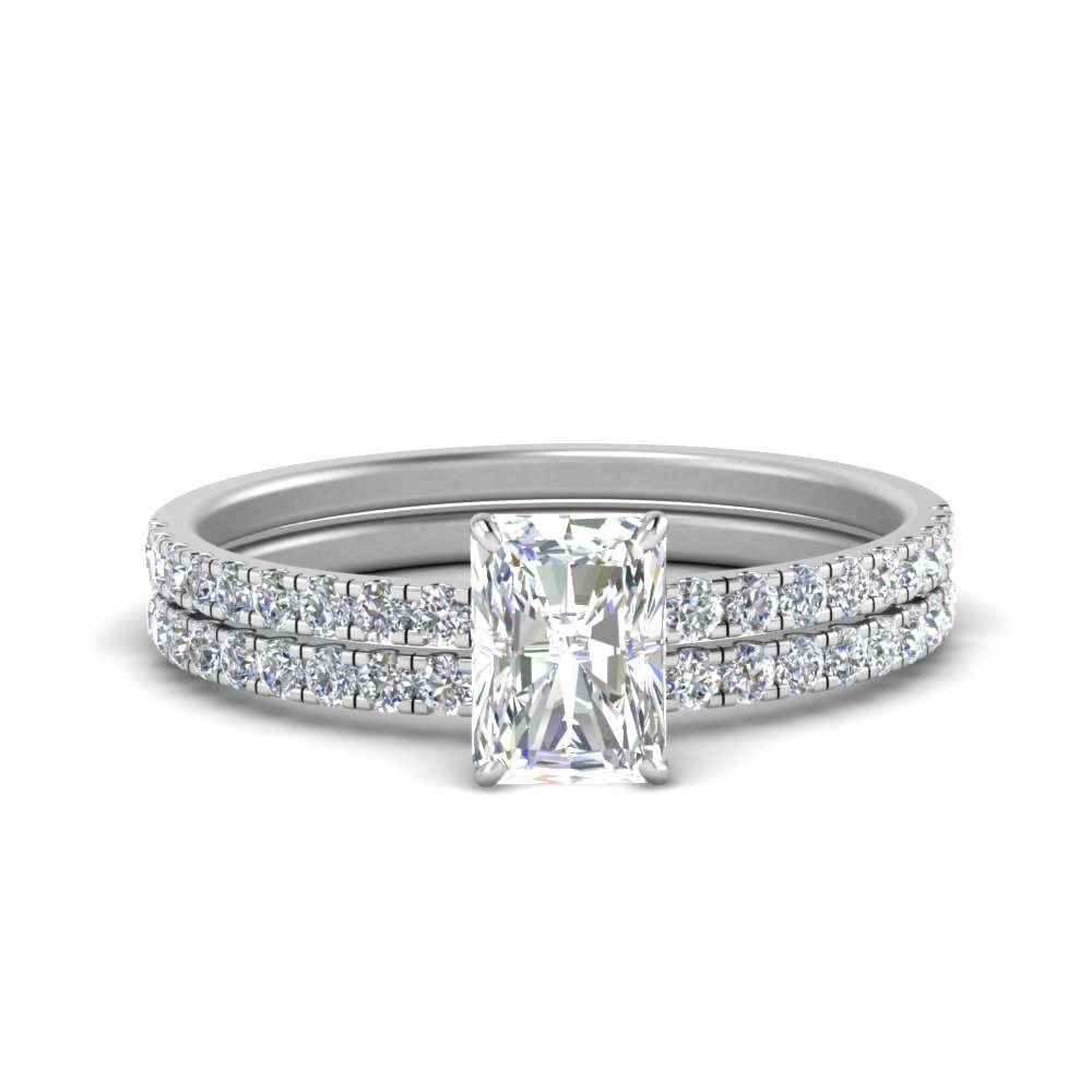 hidden-halo-half-way-radiant-cut-diamond-wedding-ring-set-in-FD9168RAANGLE3-NL-WG