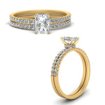 Load image into Gallery viewer, hidden-halo-half-way-radiant-cut-diamond-wedding-ring-set-in-FD9168RAANGLE3-NL-YG
