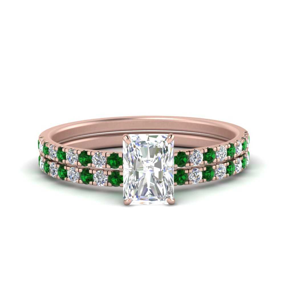 hidden-halo-half-way-radiant-cut-diamond-wedding-ring-set-with-emerald-in-FD9168RAGEMGRANGLE3-NL-RG
