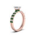Thumbnail 80 - hidden-halo-half-way-radiant-cut-diamond-wedding-ring-set-with-emerald-in-FD9168RAGEMGRANGLE3-NL-RG