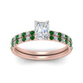 Thumbnail 79 - hidden-halo-half-way-radiant-cut-diamond-wedding-ring-set-with-emerald-in-FD9168RAGEMGRANGLE3-NL-RG