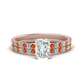 Thumbnail 70 - hidden-halo-half-way-radiant-cut-diamond-wedding-ring-set-with-orange-sapphire-in-FD9168RAGSAORANGLE3-NL-RG