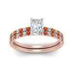 Load image into Gallery viewer, hidden-halo-half-way-radiant-cut-diamond-wedding-ring-set-with-orange-sapphire-in-FD9168RAGSAORANGLE3-NL-RG
