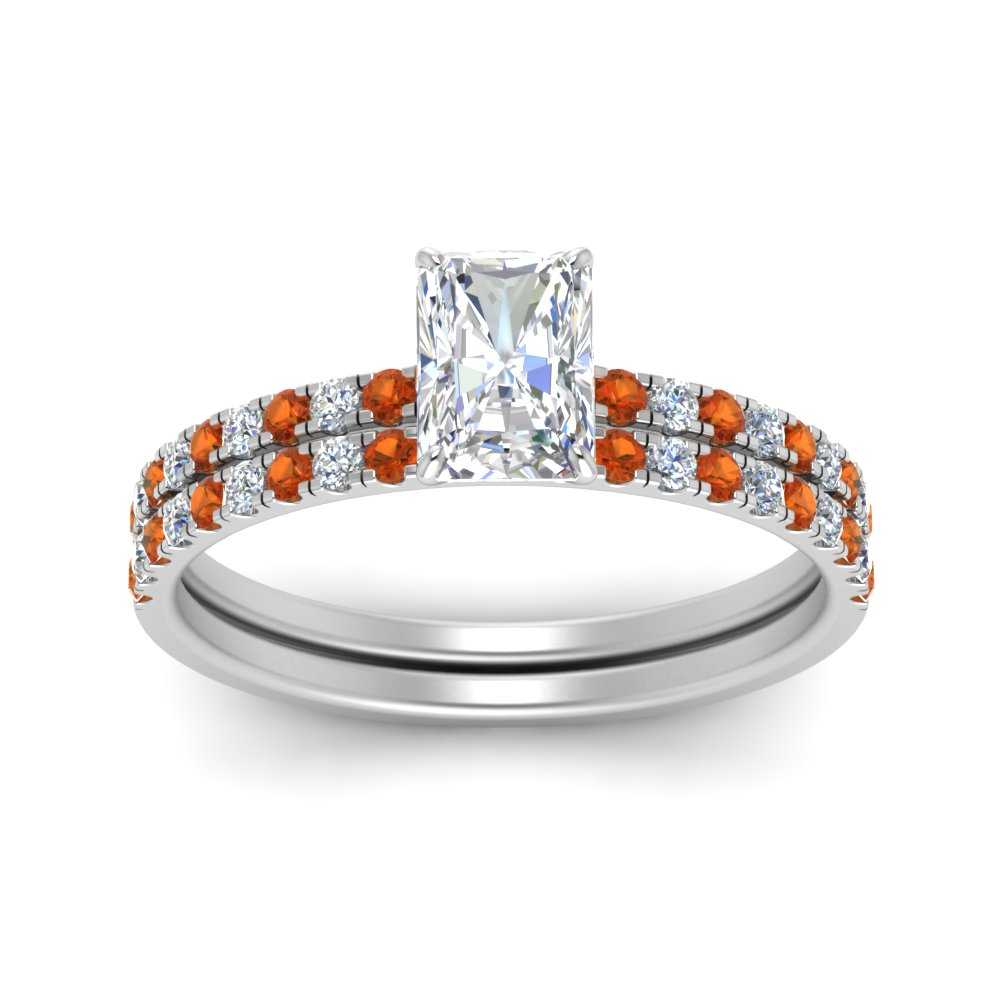 hidden-halo-half-way-radiant-cut-diamond-wedding-ring-set-with-orange-sapphire-in-FD9168RAGSAORANGLE3-NL-WG