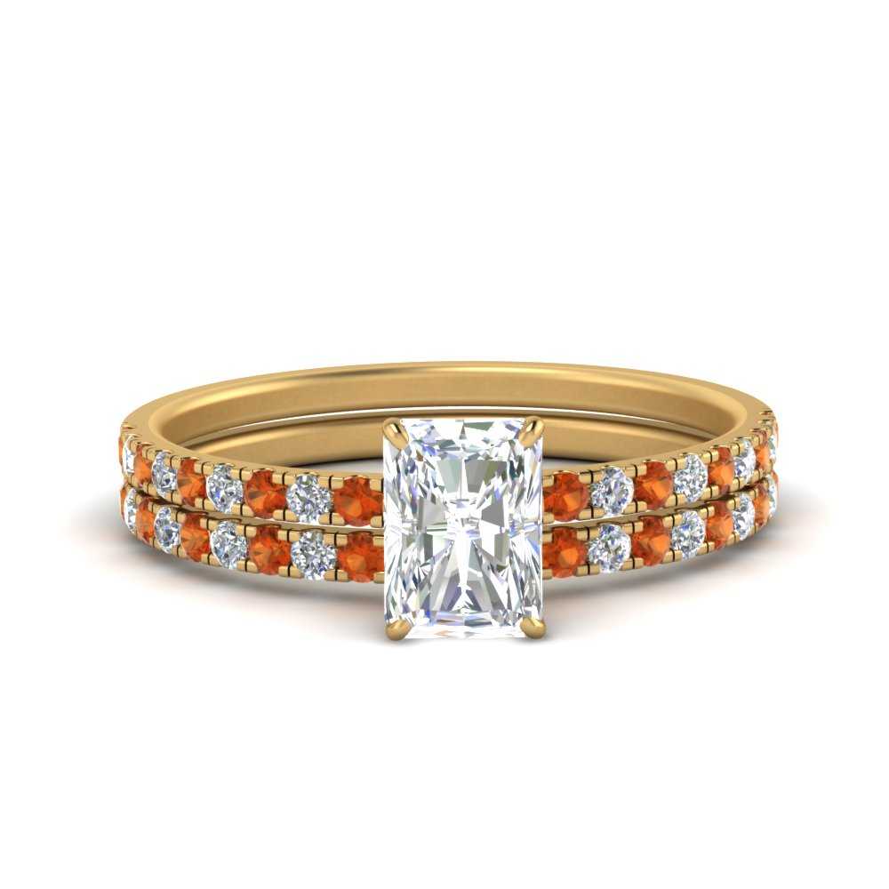 hidden-halo-half-way-radiant-cut-diamond-wedding-ring-set-with-orange-sapphire-in-FD9168RAGSAORANGLE3-NL-YG