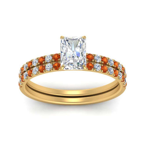 hidden-halo-half-way-radiant-cut-diamond-wedding-ring-set-with-orange-sapphire-in-FD9168RAGSAORANGLE3-NL-YG