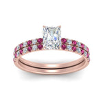 Load image into Gallery viewer, hidden-halo-half-way-radiant-cut-diamond-wedding-ring-set-with-pink-sapphire-in-FD9168RAGSADRPIANGLE3-NL-RG
