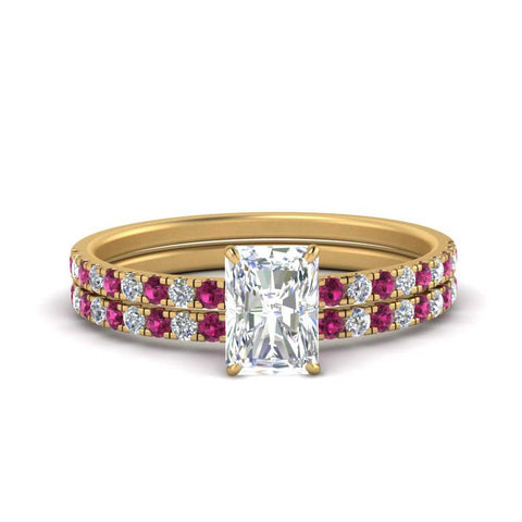 hidden-halo-half-way-radiant-cut-diamond-wedding-ring-set-with-pink-sapphire-in-FD9168RAGSADRPIANGLE3-NL-YG