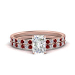 Load image into Gallery viewer, hidden-halo-half-way-radiant-cut-diamond-wedding-ring-set-with-ruby-in-FD9168RAGRUDRANGLE3-NL-RG
