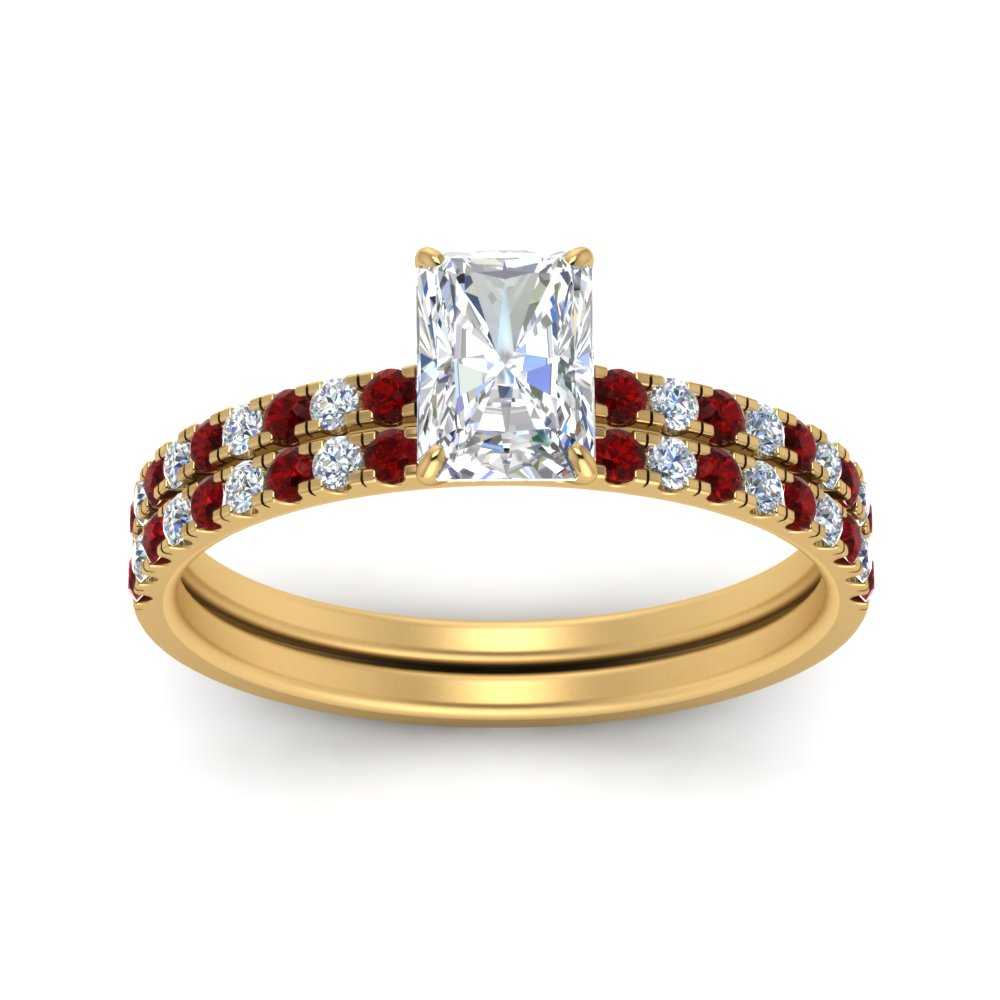 hidden-halo-half-way-radiant-cut-diamond-wedding-ring-set-with-ruby-in-FD9168RAGRUDRANGLE3-NL-YG