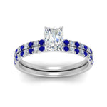 Load image into Gallery viewer, hidden-halo-half-way-radiant-cut-diamond-wedding-ring-set-with-sapphire-in-FD9168RAGSABLANGLE3-NL-WG
