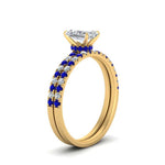 Load image into Gallery viewer, hidden-halo-half-way-radiant-cut-diamond-wedding-ring-set-with-sapphire-in-FD9168RAGSABLANGLE3-NL-YG

