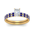 Thumbnail 35 - hidden-halo-half-way-radiant-cut-diamond-wedding-ring-set-with-sapphire-in-FD9168RAGSABLANGLE3-NL-YG