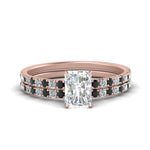 Load image into Gallery viewer, hidden-halo-half-way-radiant-cut-wedding-ring-set-with-black-diamond-in-FD9168RAGBLACKANGLE3-NL-RG
