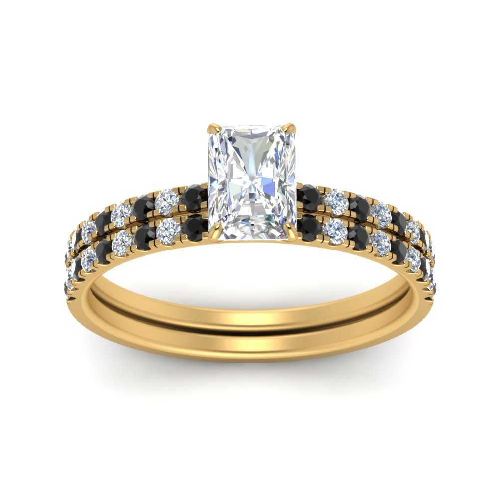 hidden-halo-half-way-radiant-cut-wedding-ring-set-with-black-diamond-in-FD9168RAGBLACKANGLE3-NL-YG
