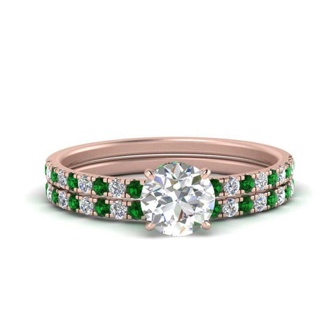 hidden-halo-half-way-round-cut-diamond-wedding-ring-set-with-emerald-in-FD9168ROGEMGRANGLE3-NL-RG