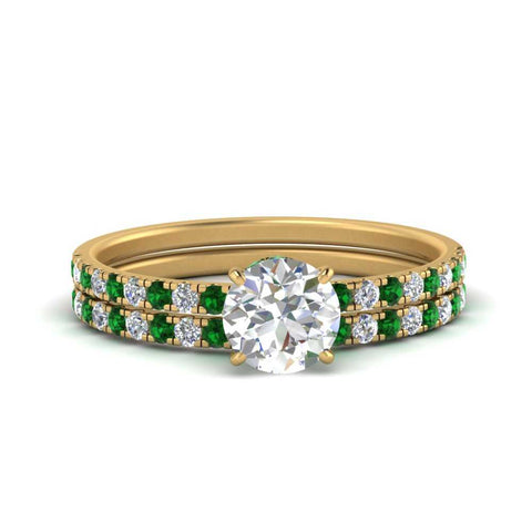 hidden-halo-half-way-round-cut-diamond-wedding-ring-set-with-emerald-in-FD9168ROGEMGRANGLE3-NL-YG