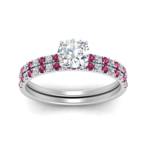 hidden-halo-half-way-round-cut-diamond-wedding-ring-set-with-pink-sapphire-in-FD9168ROGSADRPIANGLE3-NL-WG