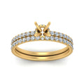 Thumbnail 19 - hidden-halo-half-way-semi-mount-diamond-wedding-ring-set-in-FD9168SMANGLE3-NL-YG