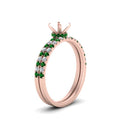 Thumbnail 48 - hidden-halo-half-way-semi-mount-diamond-wedding-ring-set-with-emerald-in-FD9168SMGEMGRANGLE3-NL-RG