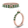 Thumbnail 45 - hidden-halo-half-way-semi-mount-diamond-wedding-ring-set-with-emerald-in-FD9168SMGEMGRANGLE3-NL-RG