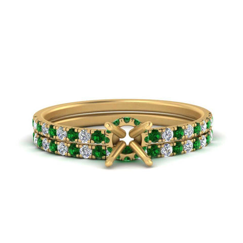 hidden-halo-half-way-semi-mount-diamond-wedding-ring-set-with-emerald-in-FD9168SMGEMGRANGLE3-NL-YG